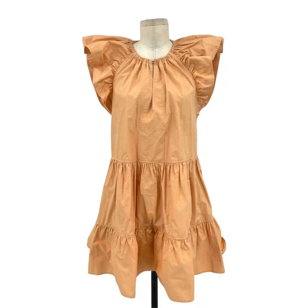 A.L.C Harper Tiered Poplin Flutter Sleeve Mini Dr… - image 5